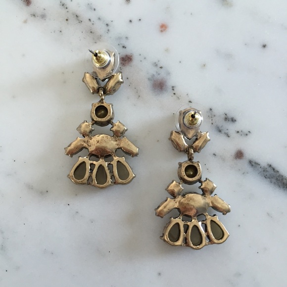 🆑 "Fallon" Earrings || Clear Crystal Statement - Picture 3 of 8